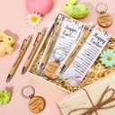 Droutti 24 Sets Easter Pens Bulk Easter Christian Gifts Christian Keychains Religious Blessing Bookmarks Easter Appreciation Gifts for Employee Coworkers Staff Spring Party Favors Religious Gift