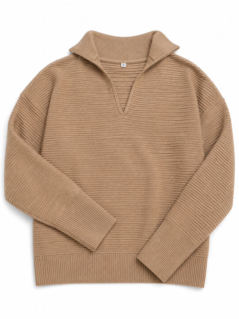 Men's Quarter-Zip Rib-Knit Relaxed-Fit Sweater, XL