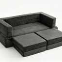 Original Modular Kids Play Couch – Premium Soft Foam with Slide for Open Ended Imaginative Play, Easy to Clean & Idea for Kids Playroom, Safety CertiPUR-US (Forest Green), 44 inches x 22 inches x 16 inches