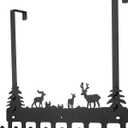 Over Door Clothes Hanger Shower Room Towel Hook Hanger Over Door Hooks Black 8 Hooks (1) Black