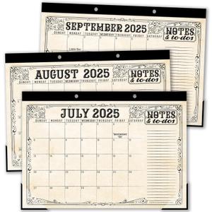 Hadley Designs Teacher Desk Calendar 2025-2026  18-Month Desktop Calendar for Home, Office & Classroom Organization, Ideal for Academic School Year Planning (Vintage)