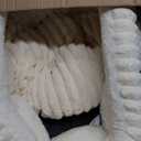 BALANCE Cat Bed Kitten Bed, Washable Round Cat Beds for Indoor Cats, Super Soft Plush Faux Fur Pet Bed for Puppy and Kitten with Anti-Slip Bottom, Size: 24.0"L x 24.0"W x 9"Th