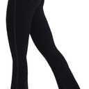 Sunzel Women's Sustainable High Waisted Mini Flare Leggings with Pockets | 30-Inch Inseam, High Waisted, Tummy Control, Side Pockets, Recycled Fabric, Denim Look, Mini Flare Leg, For Yoga Gym Workouts (M)