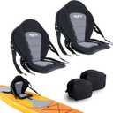 NEW-Vi Universal Deluxe Detachable Kayak Seat Paddle Board Seat Canoe Seat Kayak Seats with Back Support, 4 Adjustable Straps High Back Support, Form-Fitting for Kayaks SUP Fishing Boat Rowboat