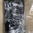 DecoBasics 50 Pack 1/2" Overlay Black Cabinet Hinges for Cabint Doors (25 Pairs)  Self-Closing Partial Wrap Semi-Concealed Face Frame Hinge for Cupboard & Kitchen Doors w/Screws & Quiet Bumpers