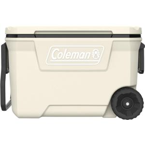 Coleman Classic Series Insulated Portable Cooler, Leak-Resistant Outdoor Hard Cooler Keeps Ice up to 5 Days, 62 Quart, Desert Sand