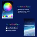 1797 LED Hood Light Strip RGB Dynamic Scan Start Up Car Exterior DRL Turn Signal Hoodbeam Kit Waterproof 71 Inches 12V