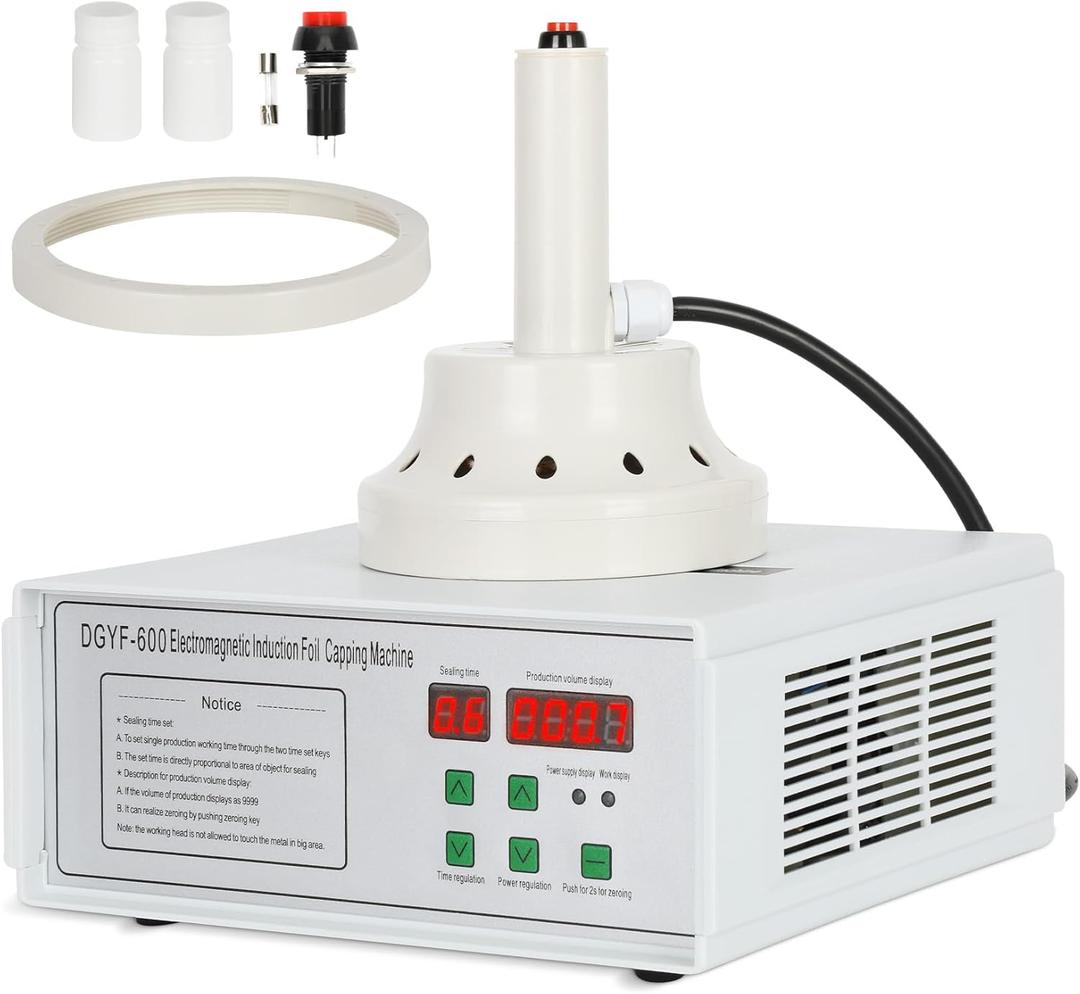 20mm-130mm Portable Handheld Induction Sealer Bottle Cap Sealer for Plastic, Glass Bottles Induction Heat Sealer 110V