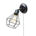 DI Globe 2 In 1 Matte Black CG WLL Sconc