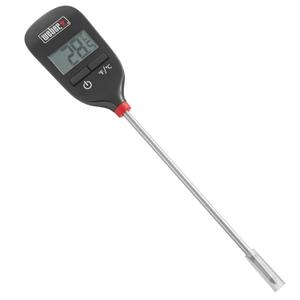 Weber InstantRead Thermometer Probe, Black/Silver  Fast Digital Grill & Kitchen Thermometer with 15Second Readout, Auto Shutoff & Fahrenheit/Celsius Options