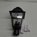 LUTEC 12513LE4-SL-Head LED Post Solar Light Outdoor, Dusk to Dawn Vintage Street Lights for Lawn Patio Yard Pathway Garden Mount (Base Not Included) (Black)