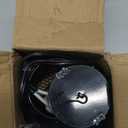 Hamiledyi Ceramic Heat Lamp Bulb with Lampshade Reptile Heat Lamp Guard Adjustable Heat Lamp from 0-100W Bird Cage Heater Anti-Scald Heating Bulb No Light Emitter for Reptile Bearded Dragon Turtle (Black)