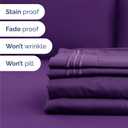 Queen Size 4 Piece Sheet Set - Comfy Breathable & Cooling Sheets - Hotel Luxury Bed Sheets for Women & Men - Deep Pockets, Easy-Fit, Extra Soft & Wrinkle Free Sheets - Purple Oeko-Tex Bed Sheet Set