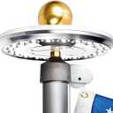 Flagpole Solar Powered - 20 LED Solar Light for flagpole - Light Up American Flag Outdoor with Solar Flag Pole Light from Dusk to Dawn for 12 Hours (Standard Silver) (9.4 inches 20LED)