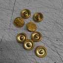 Army Uniform Pocket Button - 25 Ligne with Cotter Pin Bronze 8pcs