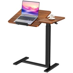 DUMOS Standing Desk with Wheels, Rolling Desk, Laptop Table