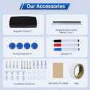 Magnetic Glass White Board 48 x 36, Tempered Frameless Dry Erase Board for Wall, Whiteboard for Office, Home & School