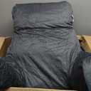 IPYNBAP Reading Pillow with Arms for Adults, Back Pillow for Bed Sitting Up, Shredded Memory Foam Backrest Pillow with Pockets & Removable Washable Cover, Lounging, Watching TV, Reading(20inch Grey)