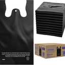 ACYPAPER, Black T-Shirt Bags in Bulk - 1000 Count - (11" x 6" x 21") - Restaurant Carryout Bags