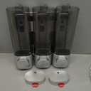 Shower Soap Dispenser Wall Mounted No Drill Shampoo Dispenser for Shower Wall Shampoo and Conditioner Dispenser Bathroom Hotel 3 * 300ml with Waterproof Labels Sliver (Silver)