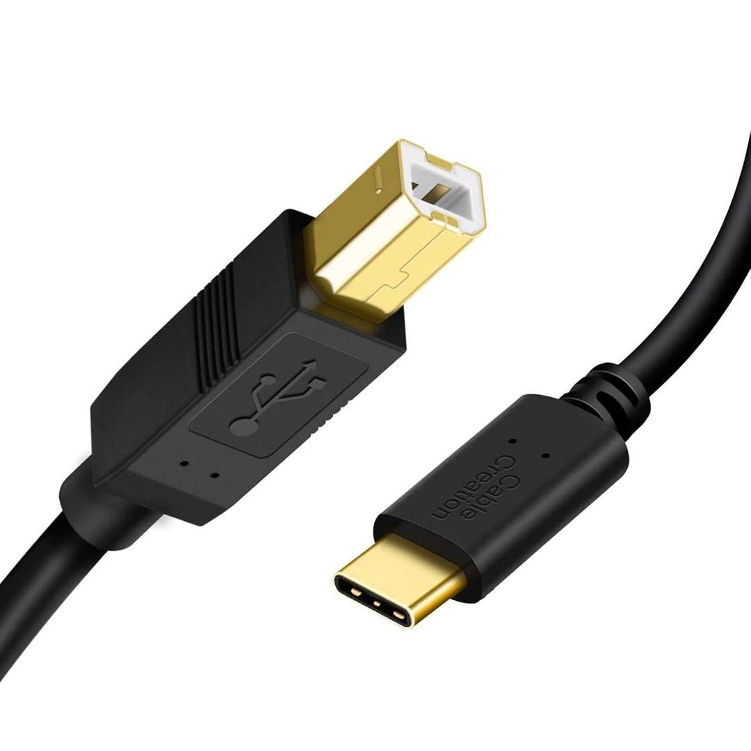 CableCreation USB B to USB C Cable 15FT/4.5M, Printer Cable to USB C, Type B to Type C Cord Compatible with Most USB-B Port Printers, MacBook Pro/Air, Yamaha Midi Controller/Keyboard, etc.