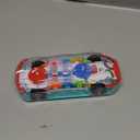 ArtCreativity Light Up Transparent Sensory Car Toy for Kids, 1PC, Bump and Go Toy Car with Colorful Moving Gears, Music, and LED Effects, Easter Toys for Toddlers, Great Birthday Gift Idea