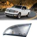 LED Front Right Passenger Side Mirror Turn Signal Light Lamp Assembly Blinker White Puddle Lamp Compatible with Dodge Ram 1500 2500 2010-2018, Ram 1500 Classic 2019-2022, Replacement for 68064948AA