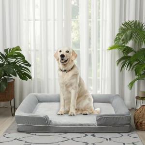 Orthopedic Dog Bed for Large Dogs, 44" x 30" Extra Large Dog Bed, Gray