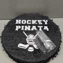 Jenaai 4 Pcs Hockey Party Favors Include 16" Hockey Piñata Bat Blindfold Piñata Stick and Confetti Bag for Hockey Theme Birthday Party Sports Party Reward Victory Celebration