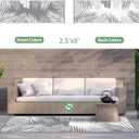 GENIMO Outdoor Rug 2.5' x 8' Waterproof for Patios Clearance, Reversible Outdoor Plastic Straw Hallway Runner Rug Carpet, Entryway Rugs Mats for Deck, Porch, Balcony, Camping, RV, Camper, Grey&White