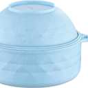 Microwave Ramen Bowl, Microwave Ramen Cooker, Mixing Salad Rice Pasta Fruit Instant Noodles Soup Food Kitchen Plastic Plates Bowls with Lid Set College Dorm Room Essentials