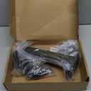 6 Pack - 9 inch Black Hidden L Shelf Bracket (1/5 Inch Thicked) Iron Floating Shelf Brackets Rustic Industrial Metal Brackets for Shelf Support