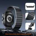 LULULOOK Titanium Band for Samsung Galaxy Watch Ultra 47mm(2024/2025), DLC Coating 24mm Width Replaecment Watch Band for Galaxy Watch Ultra (Black)