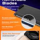 4.0 Back Shaver for Men, Body Shavers & Back Hair Trimmer with 6 Wet/Dry Replacement Blades & Cleaning Brush, Hypoallergenic Skin Care, Pain-Free Shaving, Portable for Travel, 3 Months Use