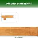 VaeFae Teak Bathtub Tray Table, Wooden Bath Board for Tub with Wine and iPad Holder