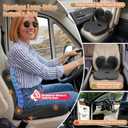 Car Seat Cushion with Lumbar Support for Long Driving Truck RV, Ergonomic Memory Foam Office Chair Cushion for Sciatica, Tailbone & Lower Back Relief, Ideal Gift for Drivers & Office Workers (Black)
