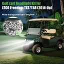 10L0L Golf Cart Headlights for EZGO TXT/T48 (2014-Up) - Driver & Passenger Side Replacement, 12V Bright Headlights Direct Fit Gas/Electric Models