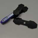 Brake Caliper Compression Tool, Caliper Piston Compressor Tool with 360 Rotating Ratchet, Brake Caliper Press Tool with 2 PCS Steel Plates for Car Disc Brake Repair, Blue