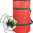 Sattiyrch Christmas Light Storage Bag - with 4 Metal Reels to Store A Lot of Holiday Christmas Lights Bulbs, Tear Proof 600D Oxford Fabric, Reinforced Stitched Handles