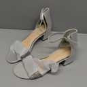 LONDON FOG Women's Nikki Low Two Piece Block Heel Dress Shoe Ladies Ankle Strap Pump Sandal (9.5)