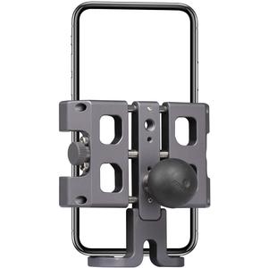 FANAUE Motorcycle Phone Mount, Aluminum Alloy Bike Handlebar Cell Phone Holder Compatible with 1 inch RAM Ball Mounts and Scooter UTV/ATV, Bicycle Phone Mount for iPhone 5.5-7" Smartphone