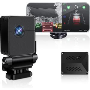 Thermal Camera for Cars, Automotive Vehicle Thermal Safety Camera System - 1,000ft Infrared Night Vision with AI Collision Warning, 6.25" HD LCD, 64GB Dash Cam, Plug & Play Driver Assistance