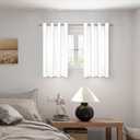 BGment Short 100% Blackout Curtains for Bedroom, Thermal Insulated Energy Efficiency Noise Reducing Grommet Curtains 54 Inch Length with Liner for Small Window 2 Panels Each 52 Inch Wide, Pure White