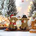 CRCZK Highland Cow Winter Decor, Winter Decorations Indoor/Outdoor, Farmhouse Table Centerpieces Decorations, Highland Cow Decor Winter Gifts