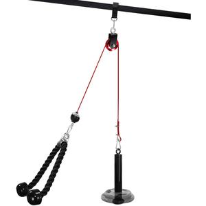 LAT and Lift Pulley System, Weight Cable Machine for Power Cage & Squat Rack, LAT Pulldown Attachments for Triceps Pull Down, Biceps Curl, Back & Forearm Workouts - Home Gym Equipment