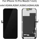 for iPhone 13 Pro Max Screen Replacement 6.7 inch, Compatible with Model A2484, A2641, A2643, A2644, A2645
