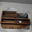 Key Holder for Wall, Mail Organizer Wall Mount with Key Hooks and Wallet Holder, Sunglasses Storage and Dog Leash Hanger, Decorative with 4 Double Hooks and Chalkboard