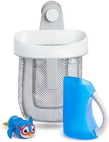 Munchkin® Bath Essentials Set with Bonus Wind-Up Swimming Penguin, 3 Piece, Grey