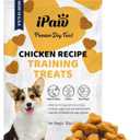 iPaw Dog Treats for Puppy Training, All Natural Human Grade Soft Dog Treat with Probiotics, Hypoallergenic, Easy to Digest (Chicken), Best By 22 JAN 2026