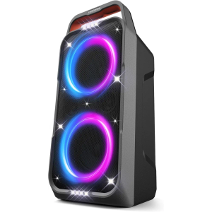 Portable Bluetooth Speaker: 240W Peak Powerful Loud Sound Deep Bass Wireless Boombox Large Subwoofer 15 Hours Battery Life Fast Charging with Led Light Show for Party Outdoor Camping Backyard